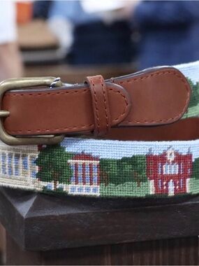 Smathers and Branson University of Alabama Campus Buildings Needlepoint Belt
